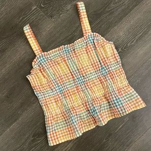 Madewell Seersucker Top.